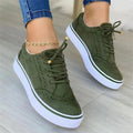 Women Casual Lace Up Flat Shoes