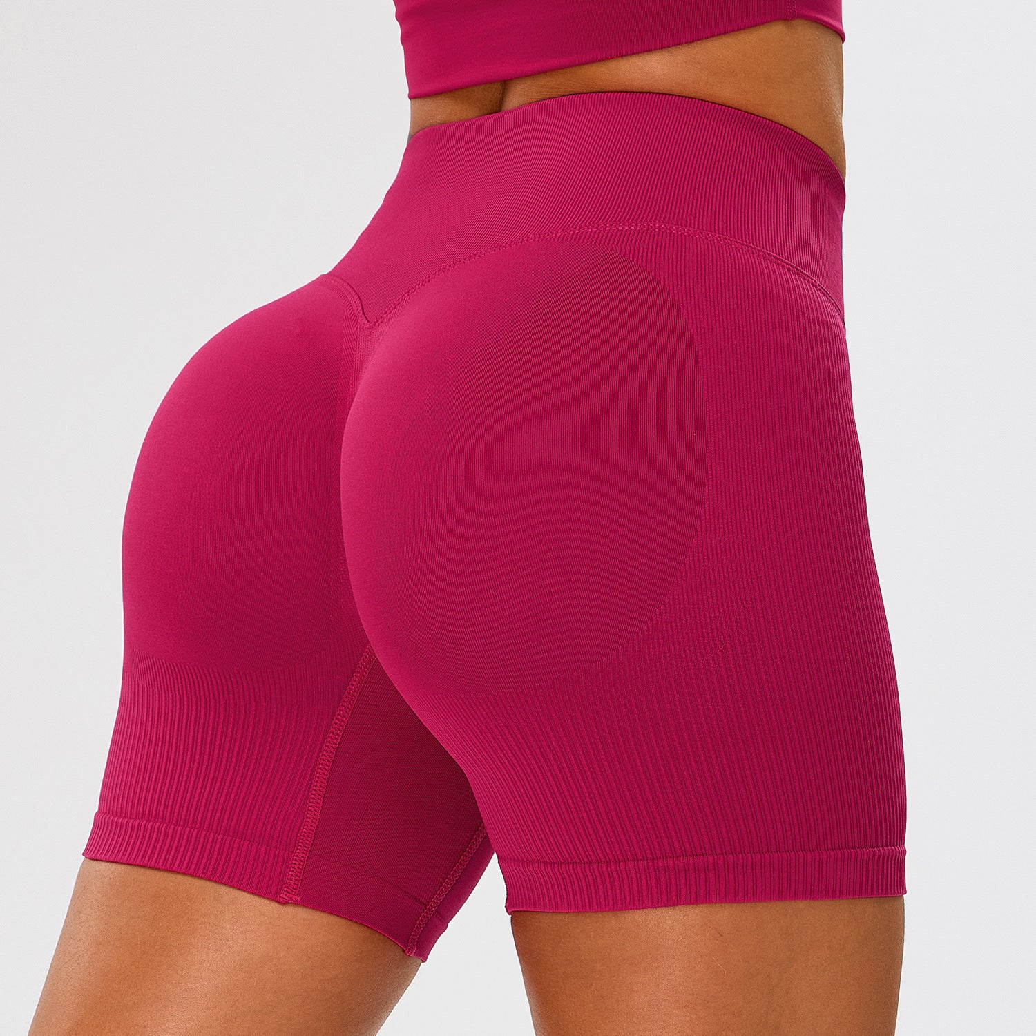 Seamless High-Waist Yoga Fitness Shorts