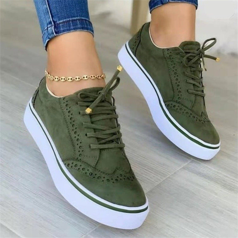 Women Casual Lace Up Flat Shoes