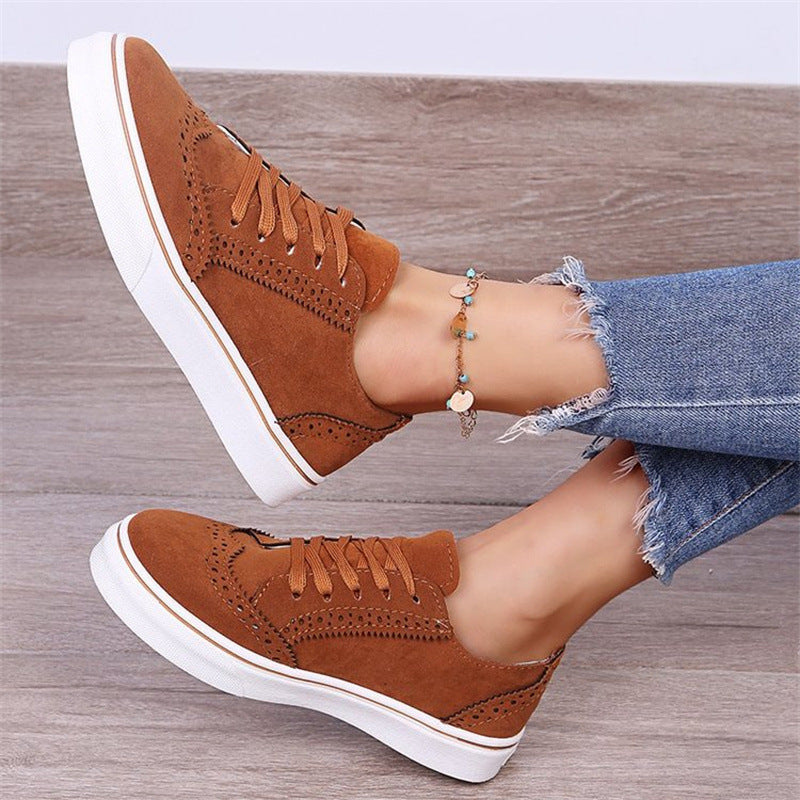 Women Casual Lace Up Flat Shoes