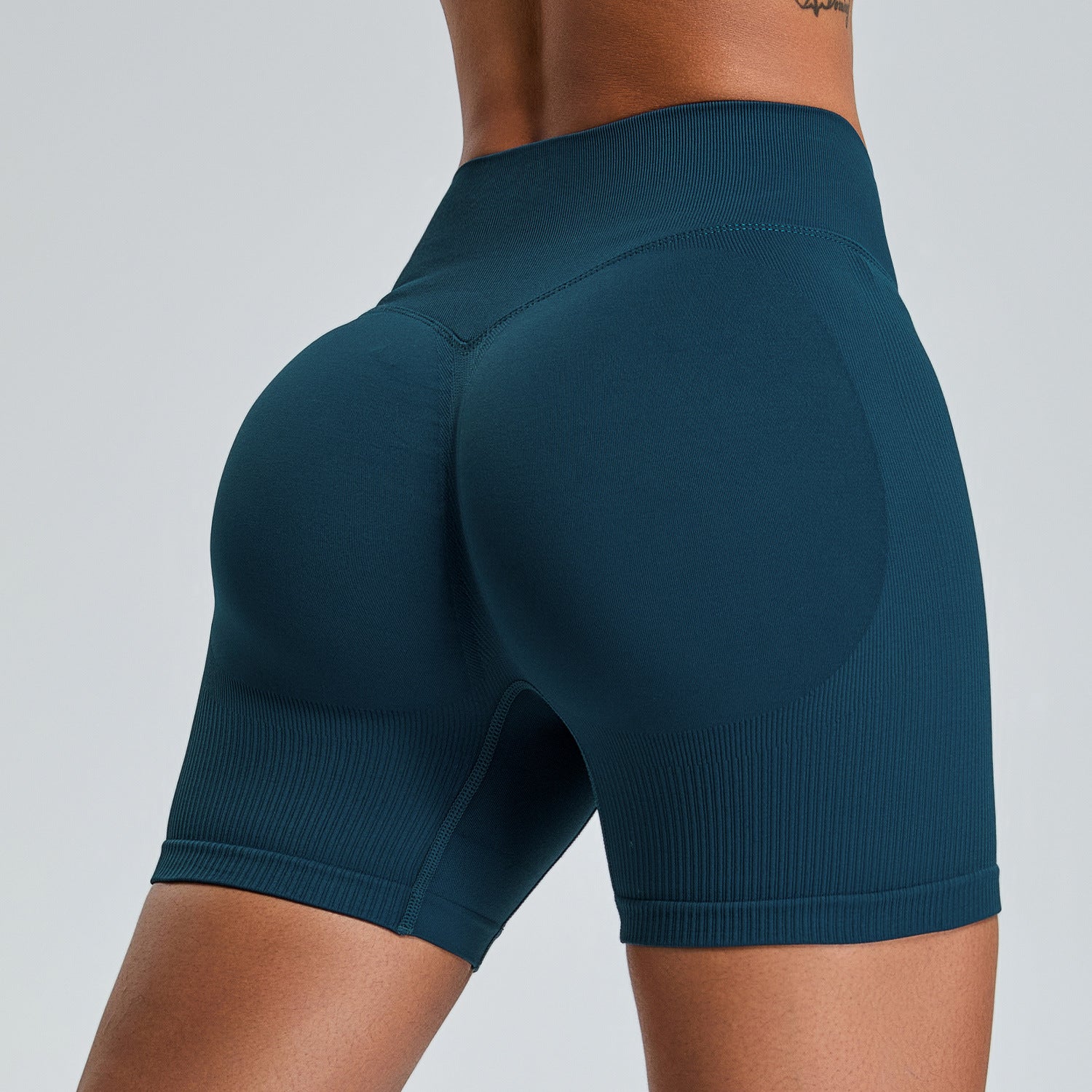 Seamless High-Waist Yoga Fitness Shorts